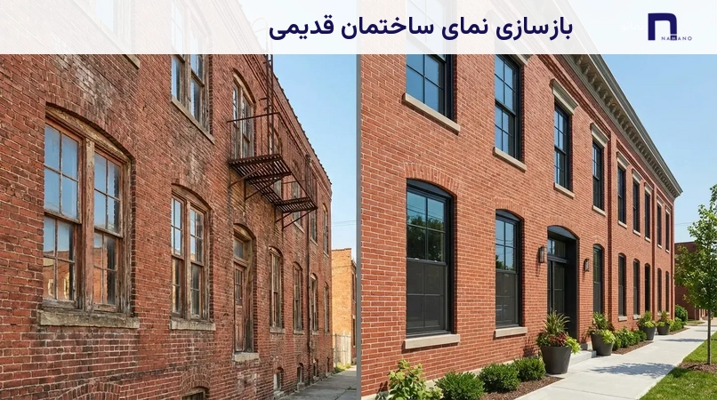 بازسازی نمای ساختمان قدیمی