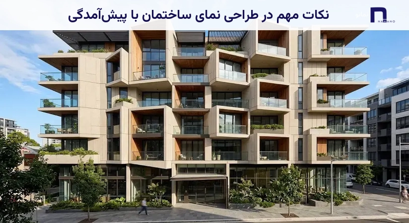 نکات مهم در طراحی نمای ساختمان با پیشآمدگی