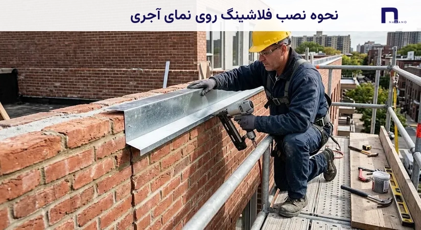 نحوه نصب فلاشینگ روی نمای آجری