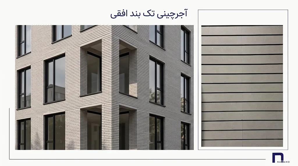 آجرچینی تک بند افقی